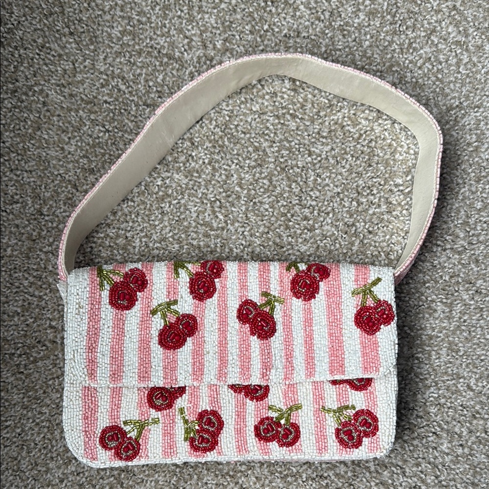 Viral Cherry Beaded Handbag